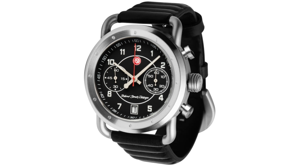 Szanto Icon Roland Sands Chrono Watches, Black Dial, Black Strap, Steel, One Size, IC RS 2251