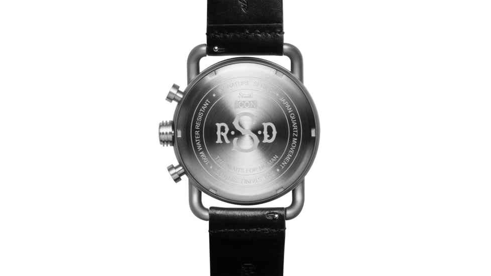 Szanto Icon Roland Sands Chrono Watches, Black Dial, Black Strap, Steel, One Size, IC RS 2251