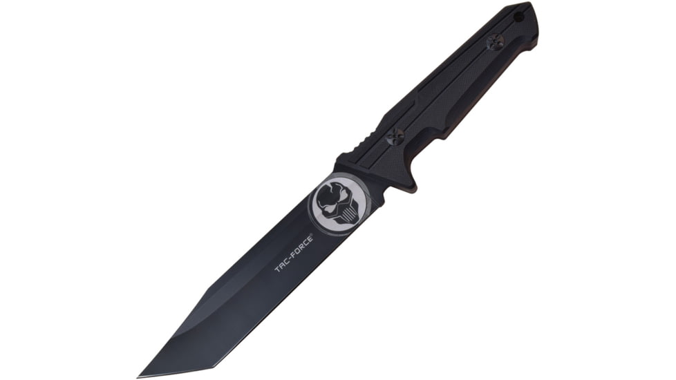 TAC Force Fixed Blade Knife, 6.25 black finish 3Cr13 stainless tanto blade, Black G10 handle, TF-FIX015BK