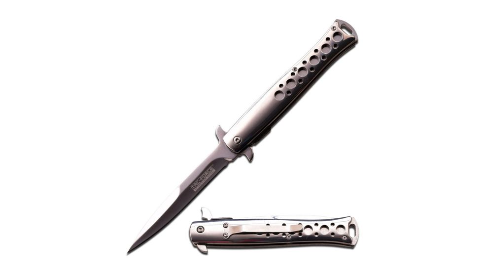 TAC Force Folding Blade, 4.2in, Stainless Steel Blade, Mirror Stainless Steel Handle TF-884CH
