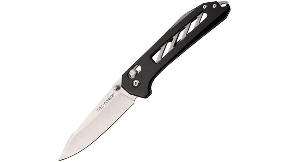TAC Force Rapid Lock Folding Knife, 1035S, Black, Black aluminum handle, TF-1035S