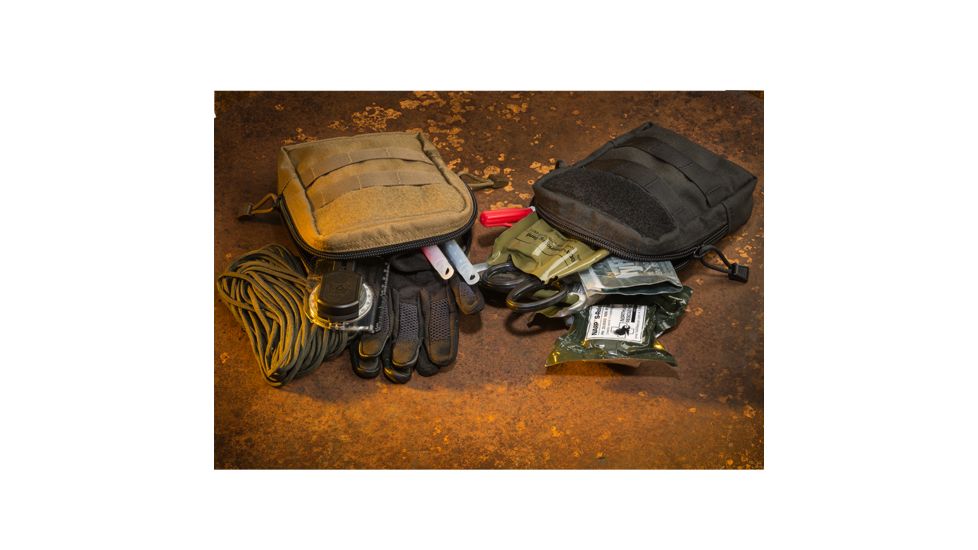 Tac Shield Vertical Organizer Molle Pouch w/Pockets and Straps, Coyote T4104CY