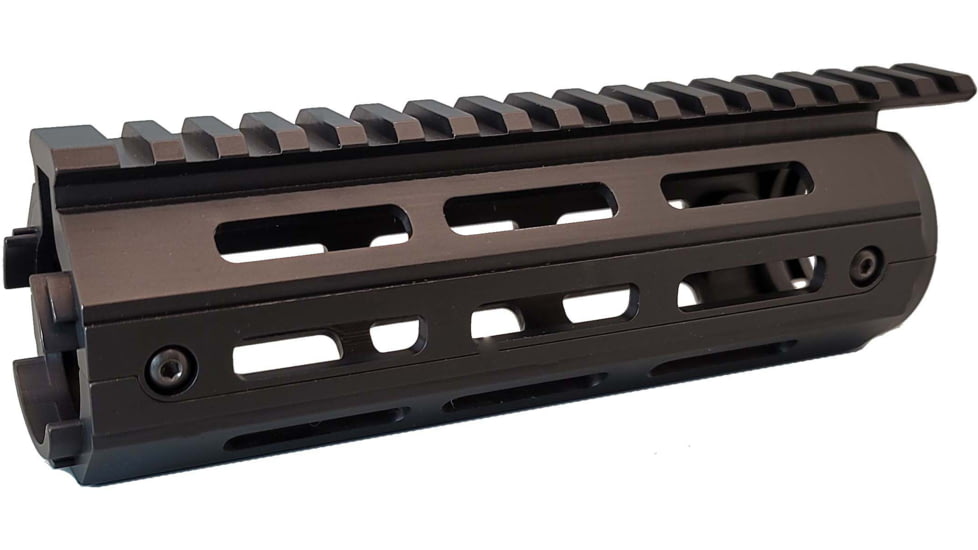 USED TAC Two Piece M-LOK Handguard, Drop-in, Carbine Length 7in, Black, CSRMHG1, EDEMO1, Used, Condition Fair, Scratches