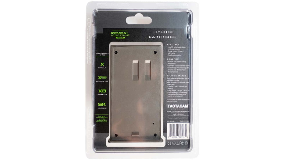 Tactacam Reveal Lithium Cartridge, Black, Handheld, BAT-LBC-R