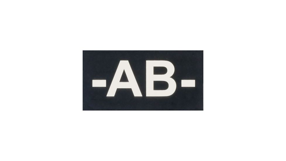 Tactical Assault Gear IR Blood Type Patch AB Negative Black 956169