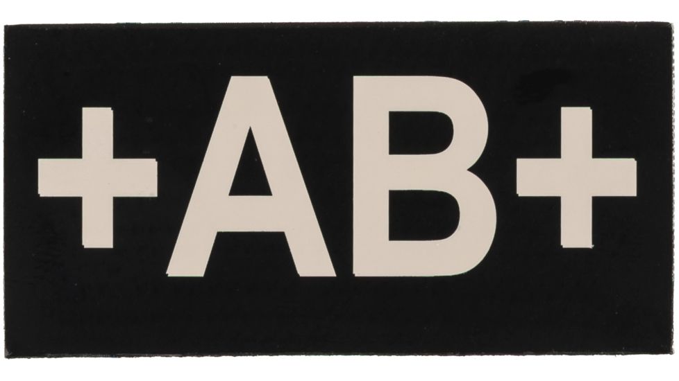 Tactical Assault Gear IR Blood Type Patch AB Positive Black 956168