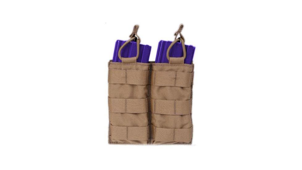 Tactical Assault Gear MOLLE Double Shingle 2 Magazine Pouch, Coyote Tan 816371