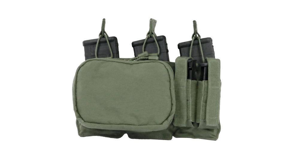 MOLLE Triple Mag/Pistol/Utility Pouch, Ranger Green