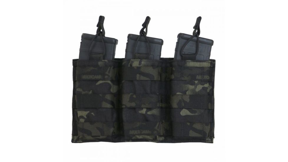 Tactical Assault Gear MOLLE Triple Shingle with Bungee - Tactical Pouches, Mc Black 835988
