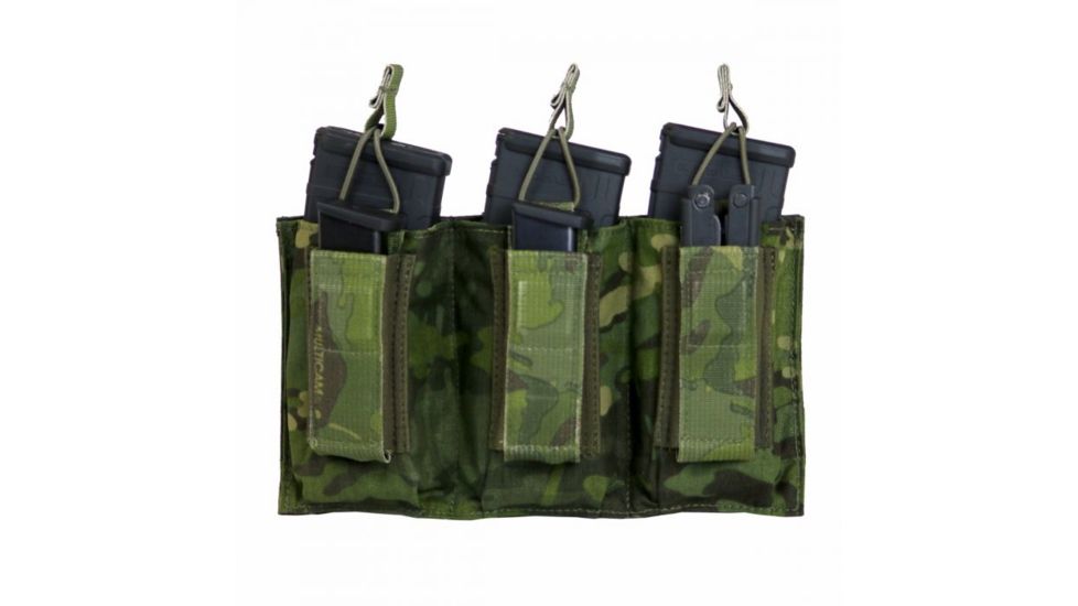 Tactical Assault Gear TAG MOLLE Shingle-Pistol Enhanced 3 Mag Pouch, Mc Tropic 835995