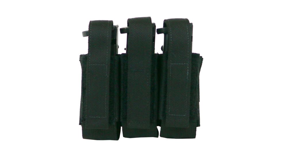 Tactical Assault Gear Triple Multi-Caliber Pistol Pouch, Black 834410