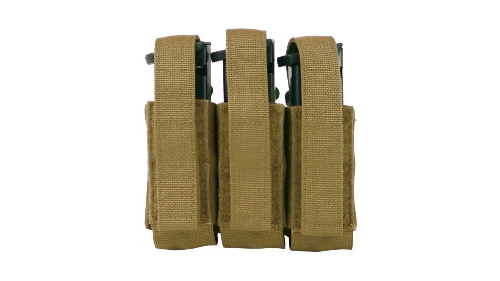 Tactical Assault Gear Triple Multi-Caliber Pistol Pouch, Coyote Tan 834411