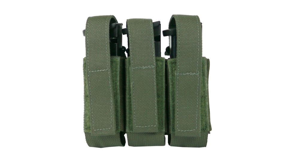 Tactical Assault Gear Triple Multi-Caliber Pistol Pouch, Ranger Green 834412