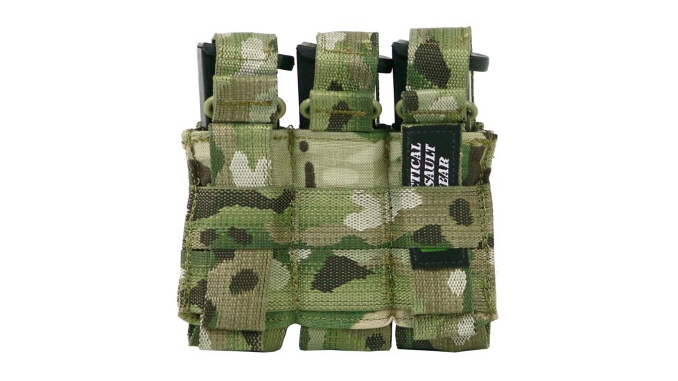 Tactical Assault Gear Triple Multi-Caliber Pistol Pouch, Multicam 834413