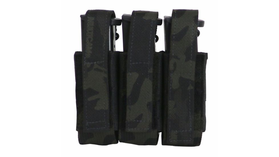 Tactical Assault Gear Triple Multi-Caliber Pistol Pouch, Mc Black 835918