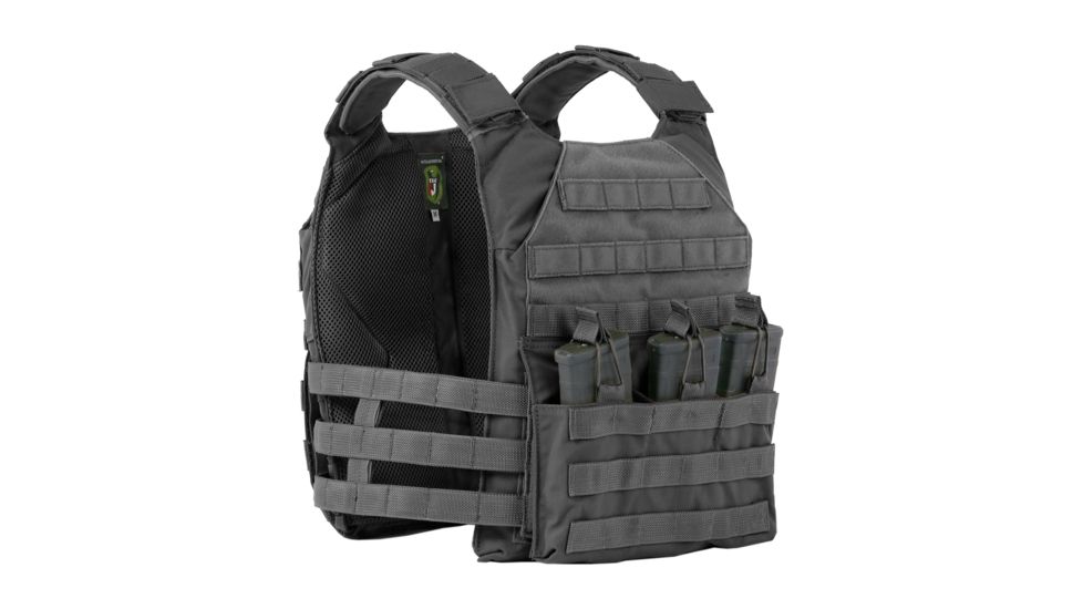 Vanguard Plate Carrier Set w/ Skeletal Cummerbund, Black, Large