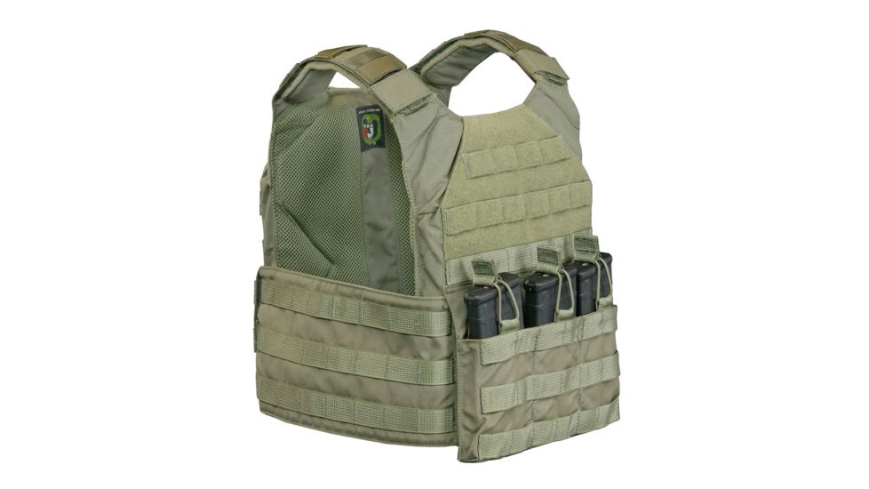 Vanguard Plate Carrier Set w/ Standard Cummerbund, Ranger Green, Large