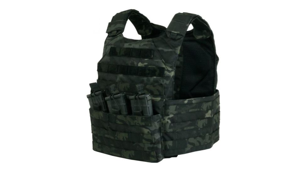 Tactical Assault Gear Vanguard Plate Carrier Set w/Standard Cummerbund, Medium, Mc Black 835898