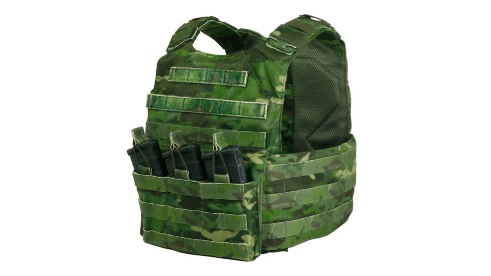 Tactical Assault Gear Vanguard Plate Carrier Set w/Standard Cummerbund, Medium, Mc Tropic 835900