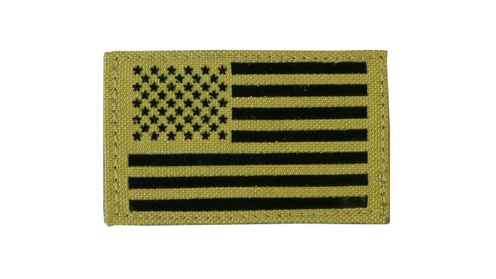Tactical Assault Gear Velcro US Nylon/IR Flag US Flag Patches Left, Coyote Tan 831234