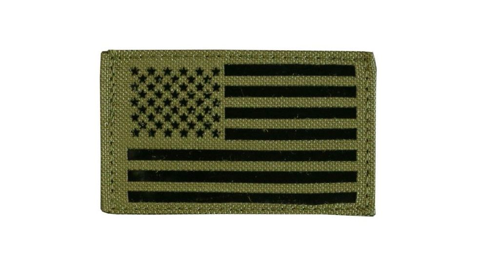 Tactical Assault Gear Velcro US Nylon/IR Flag US Flag Patches Left, Ranger Green 831235