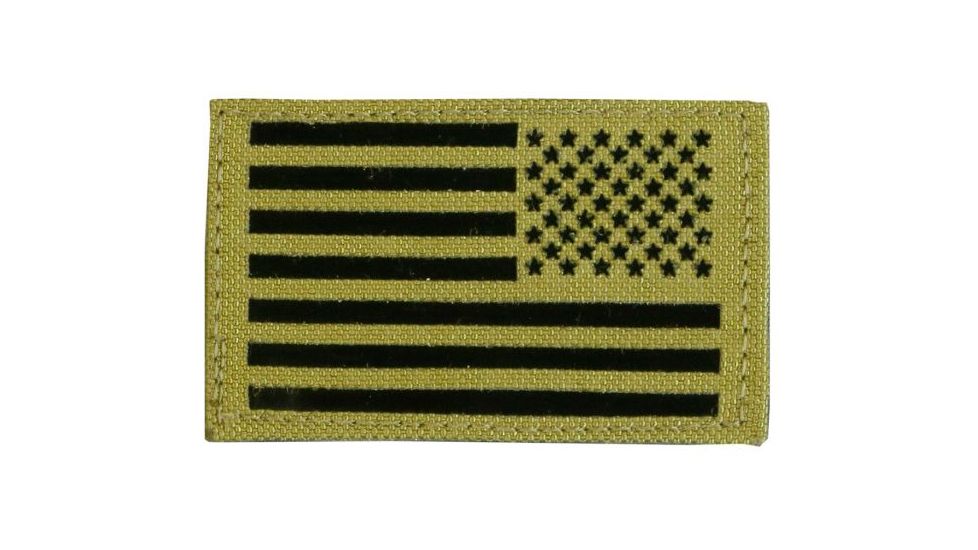 Tactical Assault Gear Velcro US Nylon/IR Flag US Flag Patches Right, Coyote Tan 831231