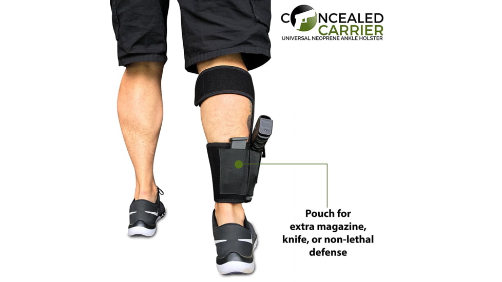 Tacticon Armament Concealed Pistol Ankle Holster, Black, AH10