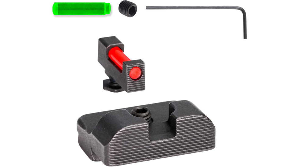 Tag Precision Glock TSH TAC 9MM/.40 S&amp;W Pistol Sights Fiber Optic, 17/17L, 19/19X, 22, 23, 24, 26, 27, 33, 34, 35, 39, 45, 47, Black, 001BE001PN