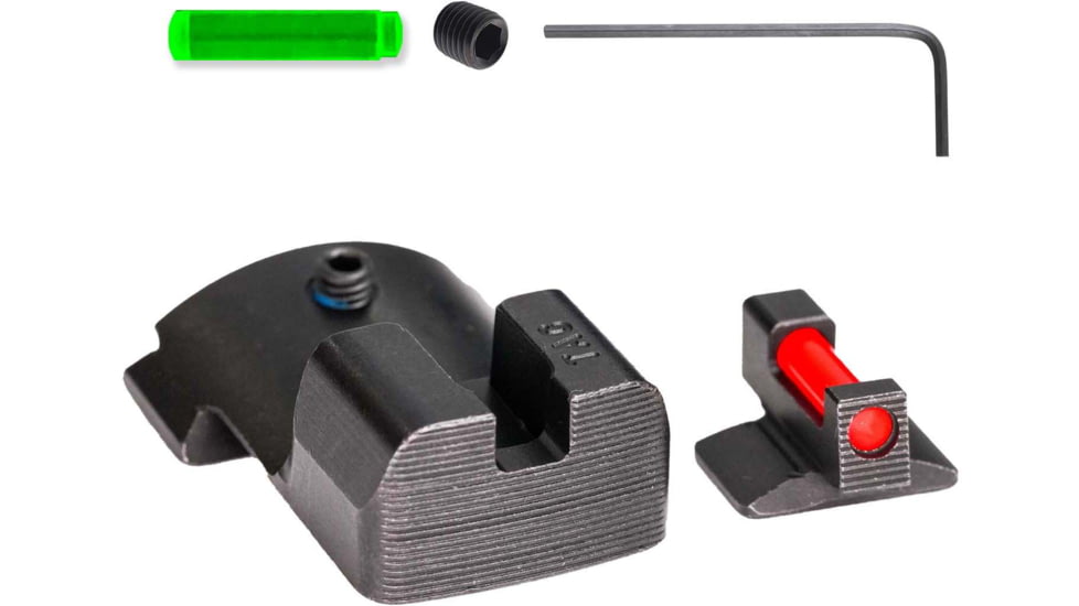 Tag Precision Kimber TSH TAC Pistol Sights Fiber Optic, 1911, Black, 034BE034PN