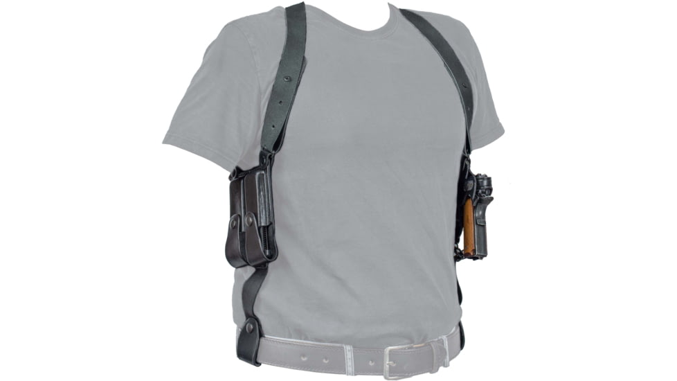 Tagua Gunleather Leather Shoulder Holster, Right Hand, 1911 5in, Black, SH4-200