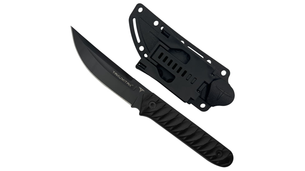Takumitak Ninja Fixed Blade Knife, 4.25in, 3Cr13 Blade, Trailing Point, FRN, Black, TKF313