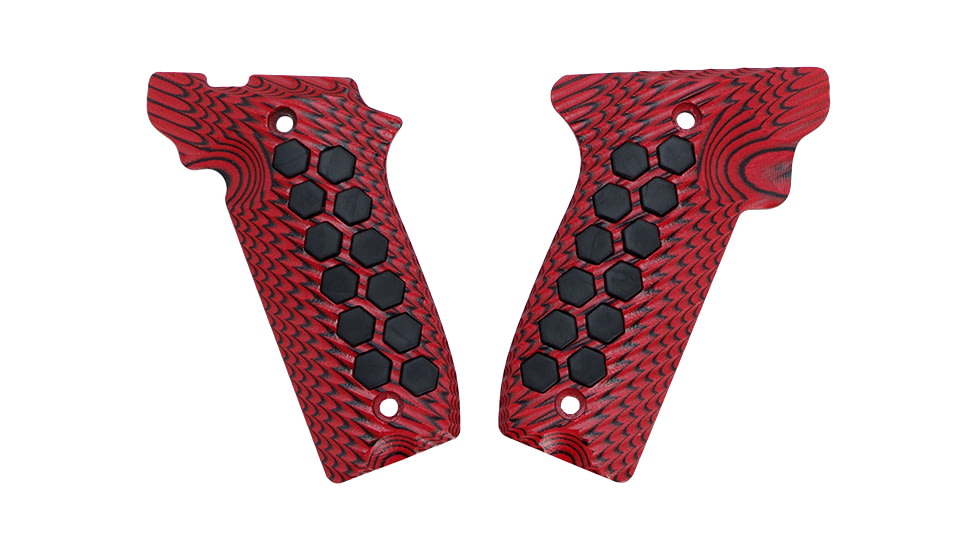 TANDEMKROSS Hivebrid G10 Panel Grips For Smith &amp; Wesson SW22 Victory, Red with Black, TK23N0400RED1