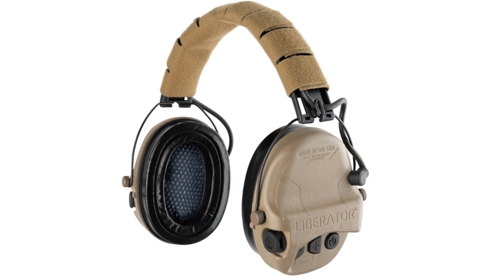 Safariland - TCI Liberator Hearing Protection with Adaptive Over-the-Head Suspension, Flat Dark Earth, TCI-LIBHP-2.0-FDE