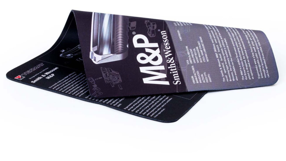 TekMat 17in Printed Gun Cleaning Mat Smith&amp;Wesson M&amp;P Cutaway DblSide, Black, TEK-17-SW-MP-CA-DBL