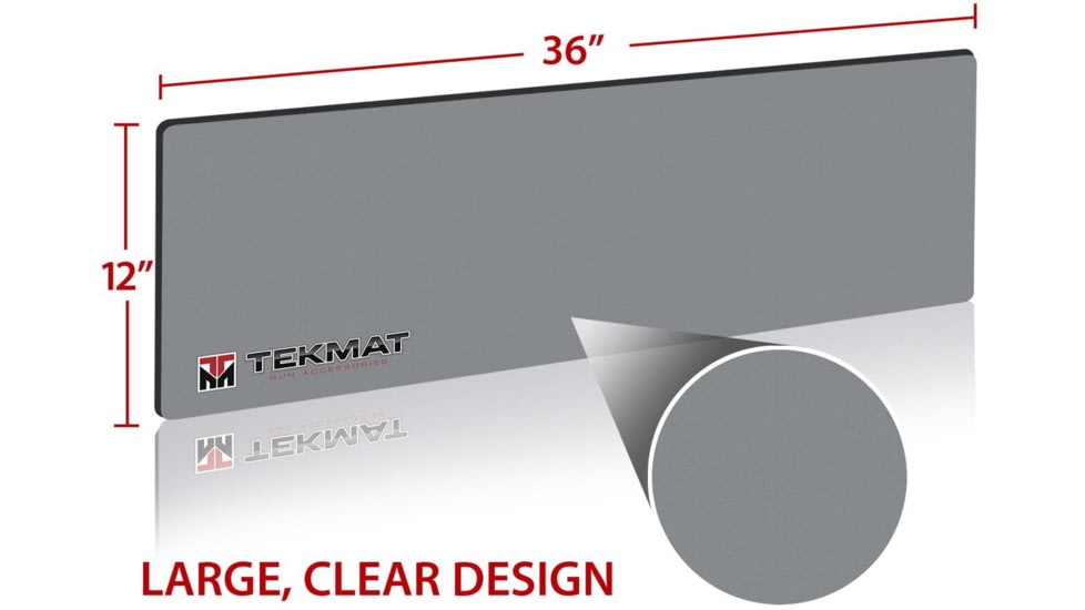 TekMat 36in Printed Gun Cleaning Mat Logo, Grey, TEK-36-TMLOGO-GY