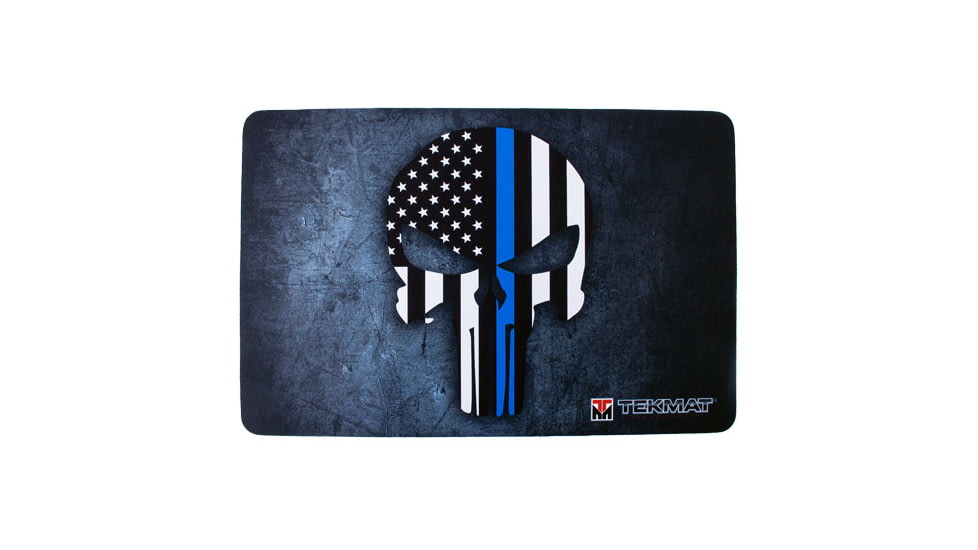 Tekmat Armorers Bench Mat 11''x17'' Punisher Blue Line