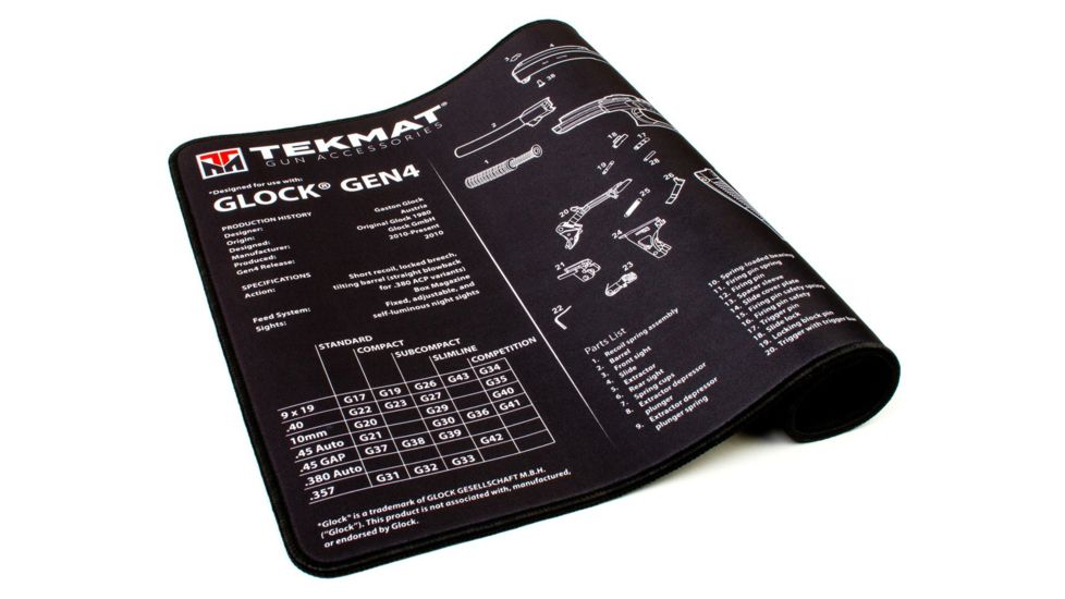 Tekmat Armorers Bench Mat Ultra 15x20 Glock Gen 4 Blk