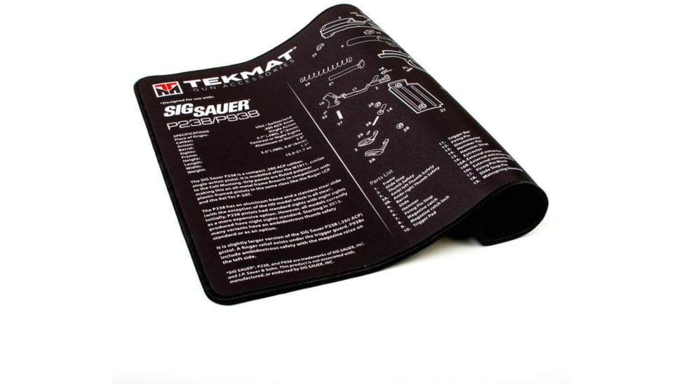 TekMat Ultra 20 - Sig Sauer P238 Gun Cleaning Mat, Black, TEK-20-SIGP238