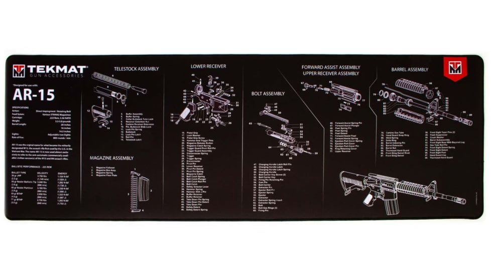TekMat Ultra 44 - AR-15 -Gun Cleaning Mat, Black, TEK-44-AR15