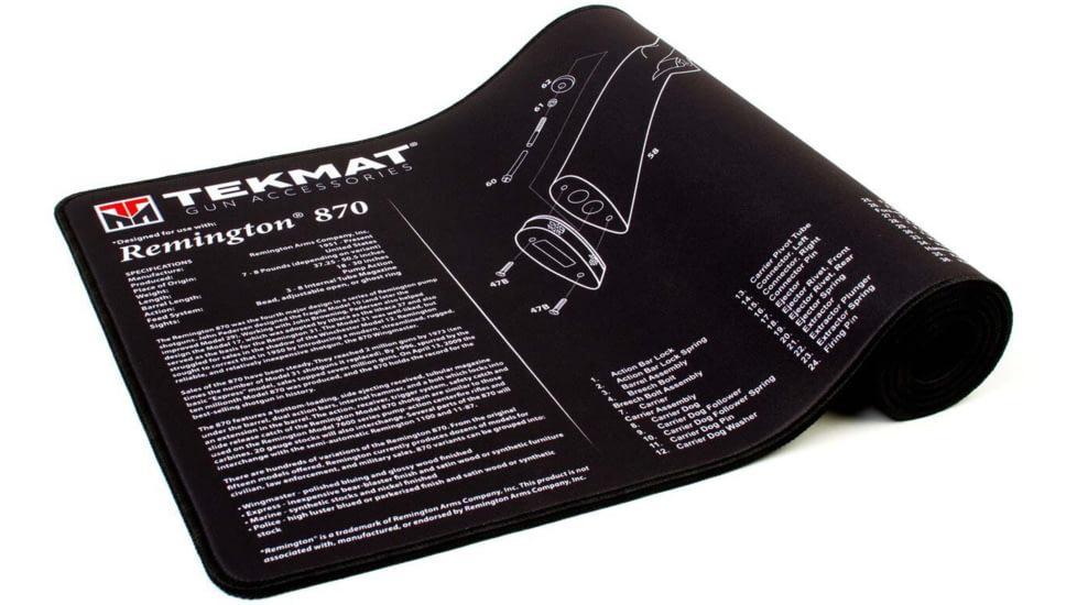 TekMat Ultra 44 - Remington 870 Gun Cleaning Mat, Black, TEK-44-REM-870