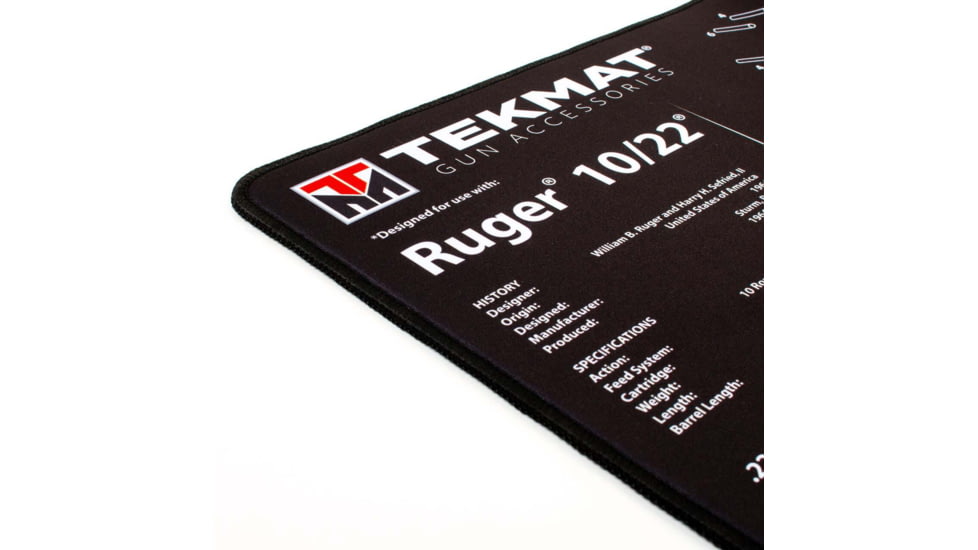 TekMat Ultra 44 - Ruger 10/22 -Gun Cleaning Mat, Black, TEK-44-1022