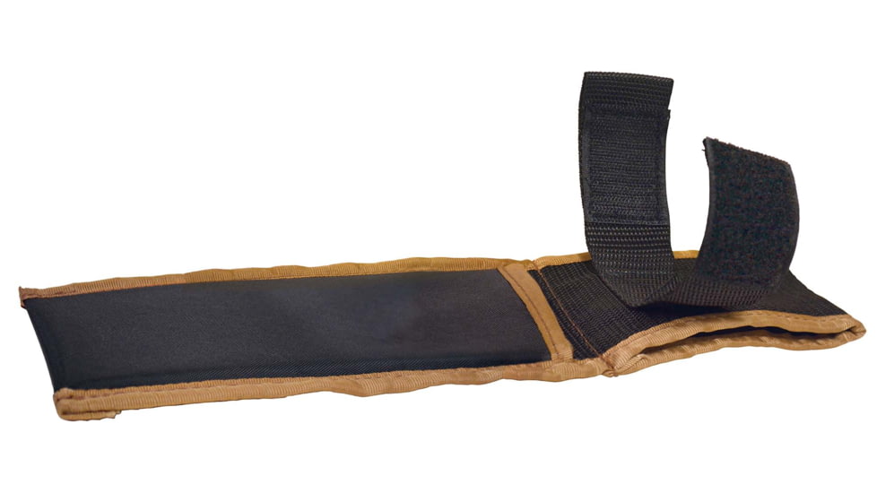 Teknetics DIGGER Digging Knife, Sheath &amp; Patch, 7.5in Blade Length, Brown Rubber Handle, Black Blade, DIGGER