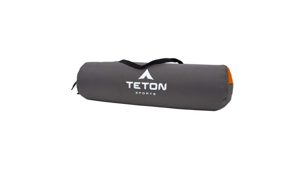 TETON Sports ComfortLite XXL Self-Inflating Sleeping Pad with Velcro, Orange/Grey, 2XL, 1043A