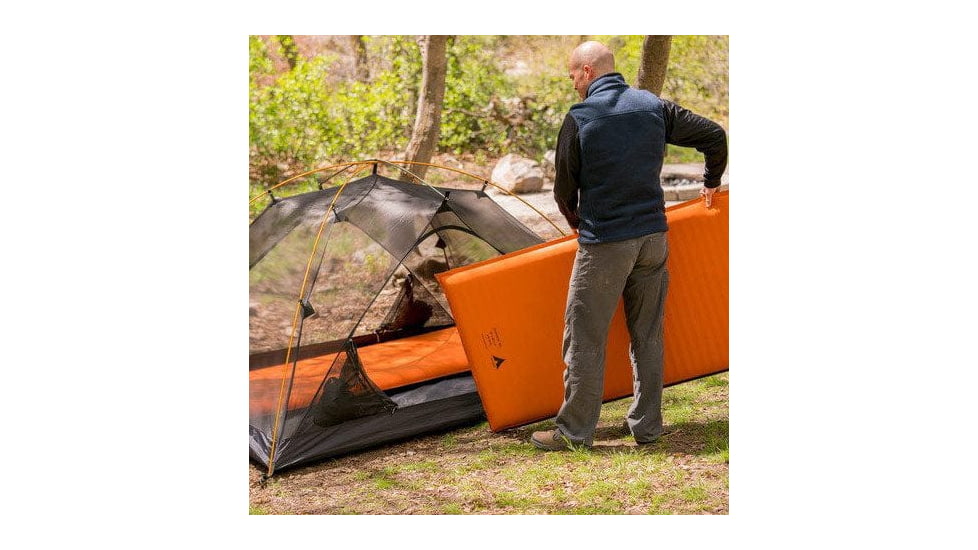 TETON Sports ComfortLite XXL Self-Inflating Sleeping Pad with Velcro, Orange/Grey, 2XL, 1043A