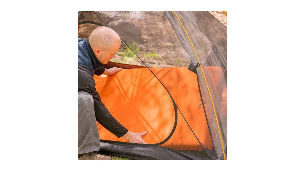 TETON Sports ComfortLite XXL Self-Inflating Sleeping Pad with Velcro, Orange/Grey, 2XL, 1043A