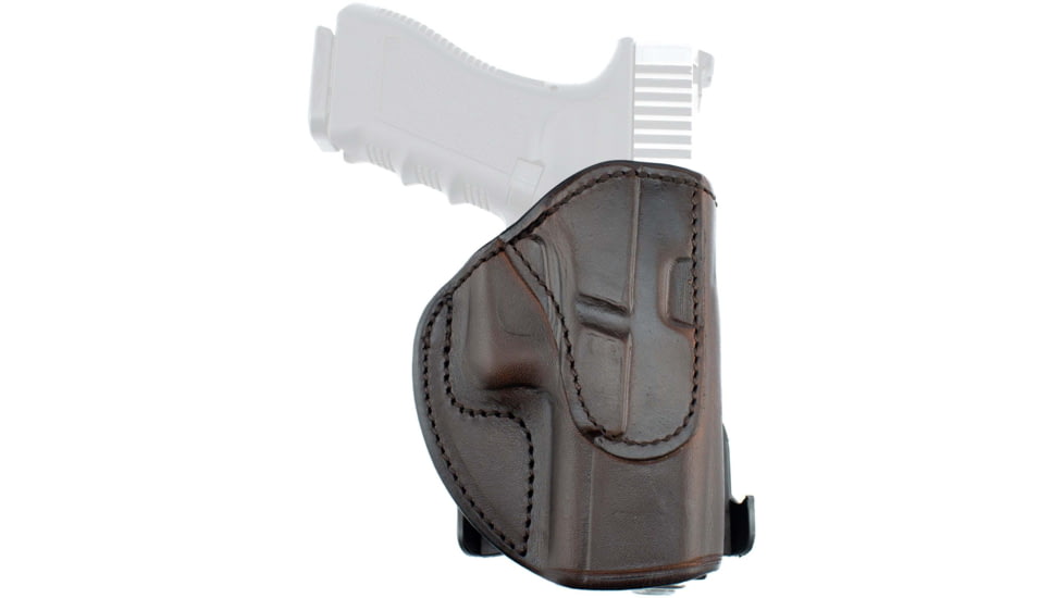 Texas 1836 PD3 - Rotating Open Top OWB Paddle Holster, Left Hand, Smith &amp; Wesson M&amp;P 9 Shield, Smith &amp; Wesson M&amp;P 40 Shield, Glock 43, With No Attachment, Brown, TX-PD3-1013
