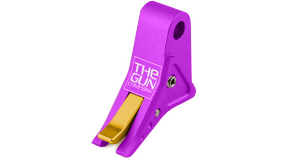 The Gun Company Gen 1-5 SS Trigger, Purple Shoe/Gold Safety, Purple/Gold, TGC-SS-TRG-PRP-GOLD