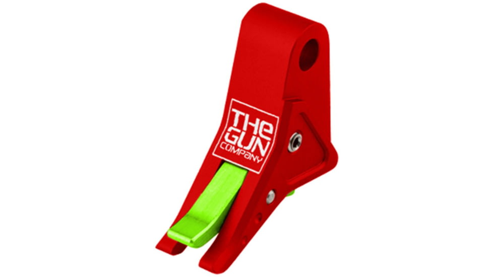 The Gun Company Gen 1-5 SS Trigger, RED Shoe/Monster Green Safety, RED/Monster Green, TGC-SS-TRG-RED-MGRN