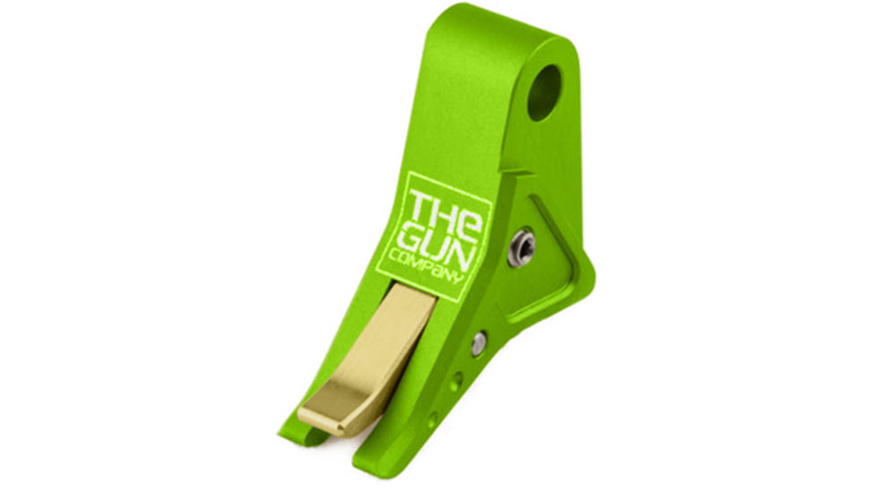 The Gun Company Gen 1-5 SS Trigger, Monster Green, Brass Safety, Monster Green/Brass, TGC-SS-TRG-MGRN-BRS