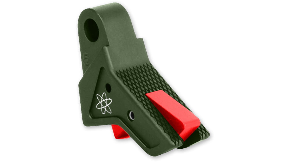 The Gun Company Gen 1-5 TWP Trigger, OD Green Shoe/Red Safety, OD Green/Red, TGC-TWP-TRG-ODG-RED